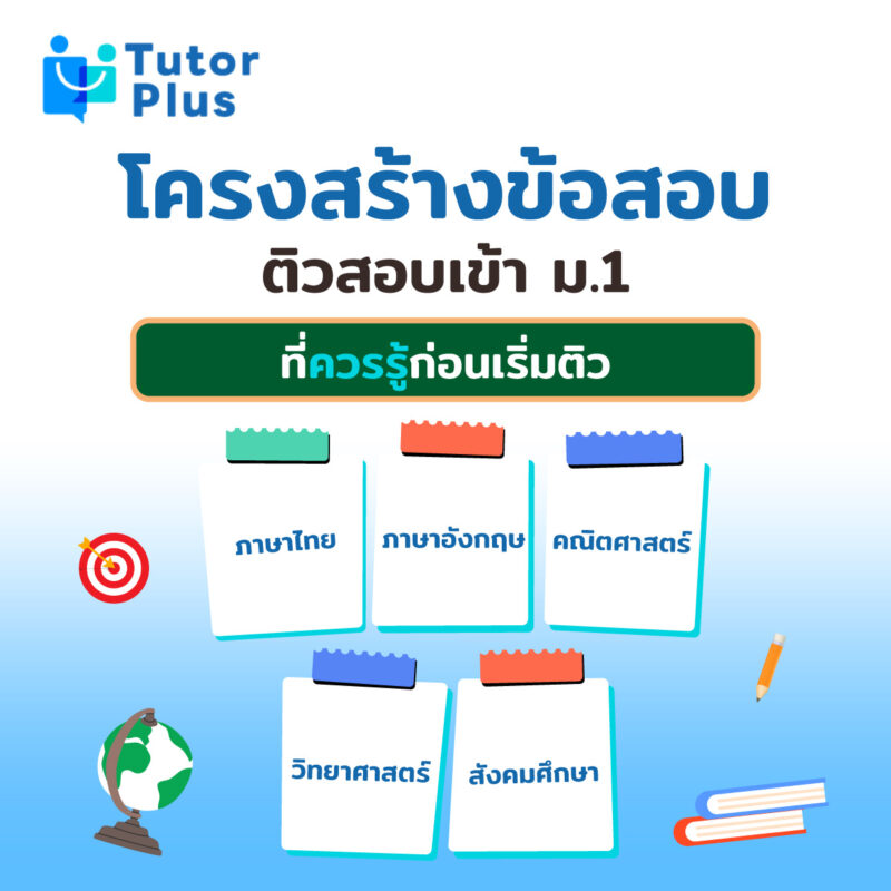 โครงสร้างข้อสอบติวสอบเข้ามอ1 